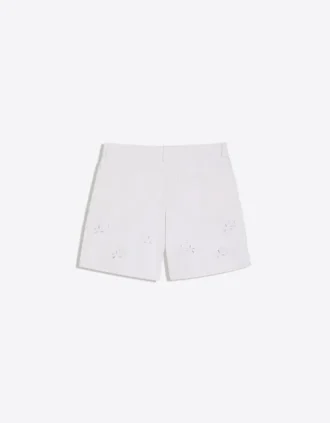 Baggy-malliset brodeeratut Denim-bermudashortsit