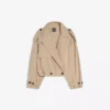 Balloon Effect Cropped Trench Coat