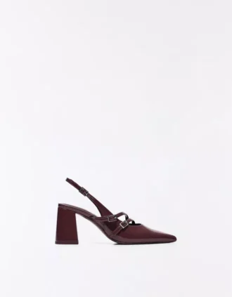 Block Heel Slingback -kengät, joissa on soljet – Korkokengät