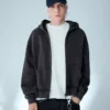 Boxy Fit Cropped Zip-Up Sweatshirt – Collegepaidat ja hupparit – Miesten