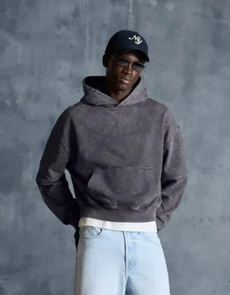 Boxy Fit Faded Hoodie – Collegepaidat ja hupparit
