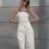 Denim-bandeau-toppi – #Bershkastyle – Naiset