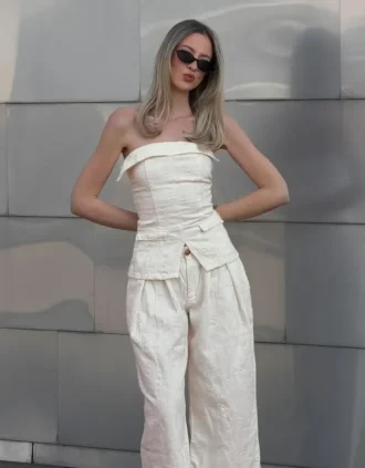 Denim-bandeau-toppi – #Bershkastyle – Naiset