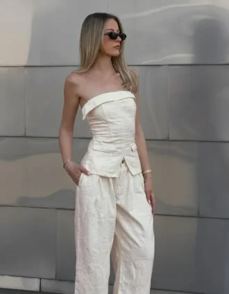 Denim-bandeau-toppi – #Bershkastyle – Naiset