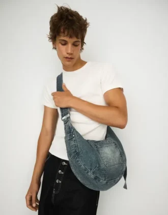 Denim-olkalaukku – Asusteet – Miehet