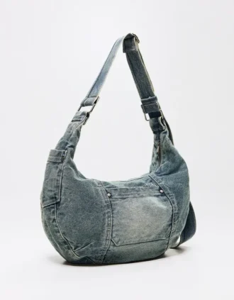 Denim-olkalaukku – Asusteet – Miehet
