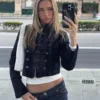 Denim-takki, edessä napit – #Bershkastyle – Naiset