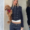 Denim-takki, edessä napit – #Bershkastyle – Naiset