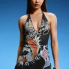 Ed Hardy X Bershka -halterneck-minimekko