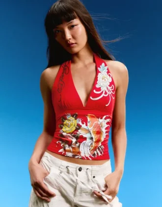 Ed Hardy X Bershka -halterneck-toppi