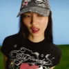 Ed Hardy X Bershka -kirjailtu lippalakki