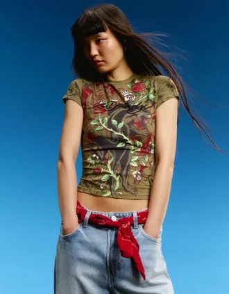 Ed Hardy X Bershka lyhythihainen printtipaita