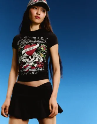 Ed Hardy X Bershka lyhythihainen printtipaita
