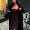 Epäsymmetrinen pitsi-tylli-bandeau-midimekko
