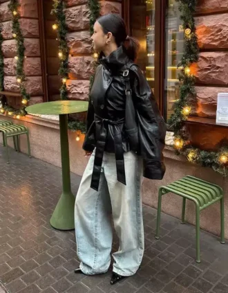 Erittäin leveälahkeiset matalavyötäröiset farkut – #Bershkastyle – Naiset