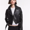 Faux Leather biker-takki – Takit ja trenssit