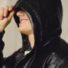 Faux Leather Jacket with Hood – Takit