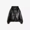 Faux Leather Jacket with Hood – Takit