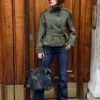Funnel Neck Trench Jacket