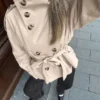 Funnel Neck Trench Jacket