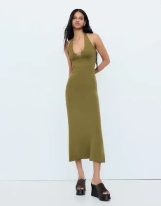 Halter-kaulainen midimekko