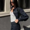 Lyhyt pallomainen Denim-takki – Takit ja trenssit