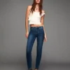 Keskikorkeat push-up-Skinny-farkut – Housut
