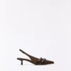 Kitten-Heel-slingback-kengät soljilla – Korkokengät