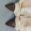 Kitten-Heel-slingback-kengät soljilla – Korkokengät