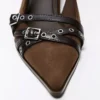 Kitten-Heel-slingback-kengät soljilla – Korkokengät