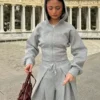 Korkeavyötäröinen vetoketjullinen huppari – #Bershkastyle – Naiset