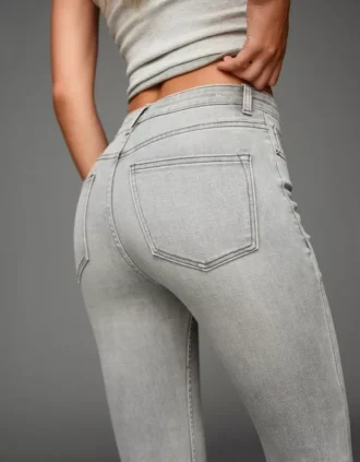 Korkeavyötäröiset pehmeät Skinny-farkut – Housut