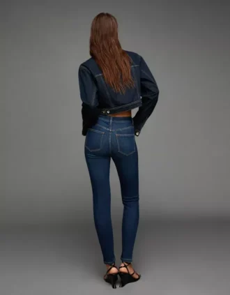Korkeavyötäröiset pehmeät Skinny-farkut – Housut