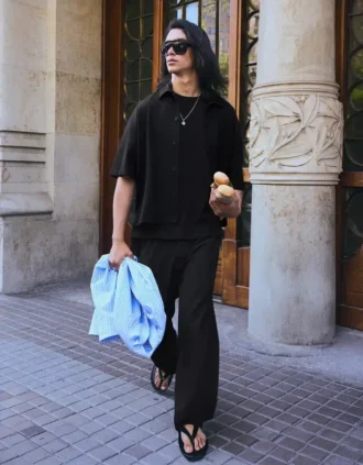 Laskostetut superbaggy-tyyliset semi-Jogger-housut