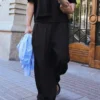Laskostetut superbaggy-tyyliset semi-Jogger-housut