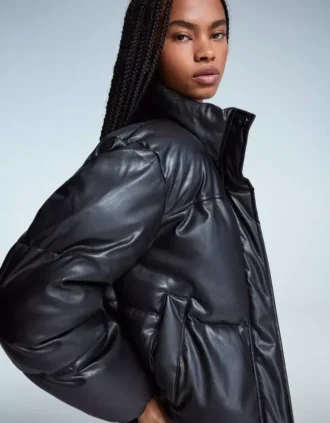 Leather Puffer takki – Takit ja trenssit