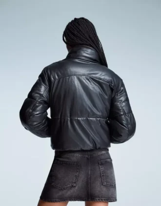Leather Puffer takki – Takit ja trenssit
