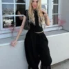 Lyhyt, laskostettu pitsihousu – #Bershkastyle – Naiset