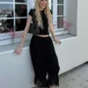 Lyhyt, laskostettu pitsihousu – #Bershkastyle – Naiset