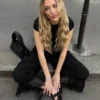 Lyhyt, laskostettu pitsihousu – #Bershkastyle – Naiset