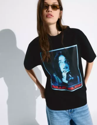 Lyhythihainen Billie Eilish -printtipaita