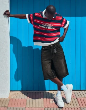 Löysät denim-bermudashortsit – Shortsit ja farkkushortsit – Miehet