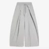 Neopreenivaikutteiset Wide Leg housut, joissa on kiristysnauhat – #Bershkastyle – Naiset