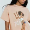 Oversize-mallinen painettu T-paita Tyla – naisille
