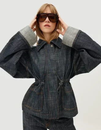 Oversize-teksturoitu denimtakki – Takit ja trenssit