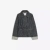 Oversize teksturoitu Denim-takki