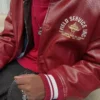 Painettu Faux Leather bomber-takki