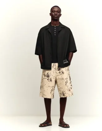 Painetut Wide Leg bermudashortsit – miehet