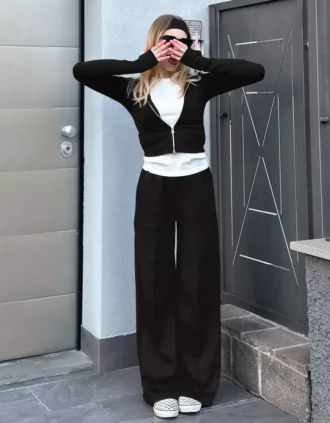 Pehmeät Wide Leg housut