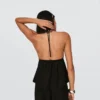 Pellavaseosinen halterneck-liivi – #Bershkastyle – Naiset